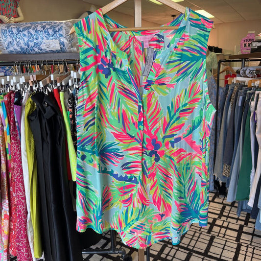 Lilly- Stacey Sleeveless Tank in "Neon Paradise"