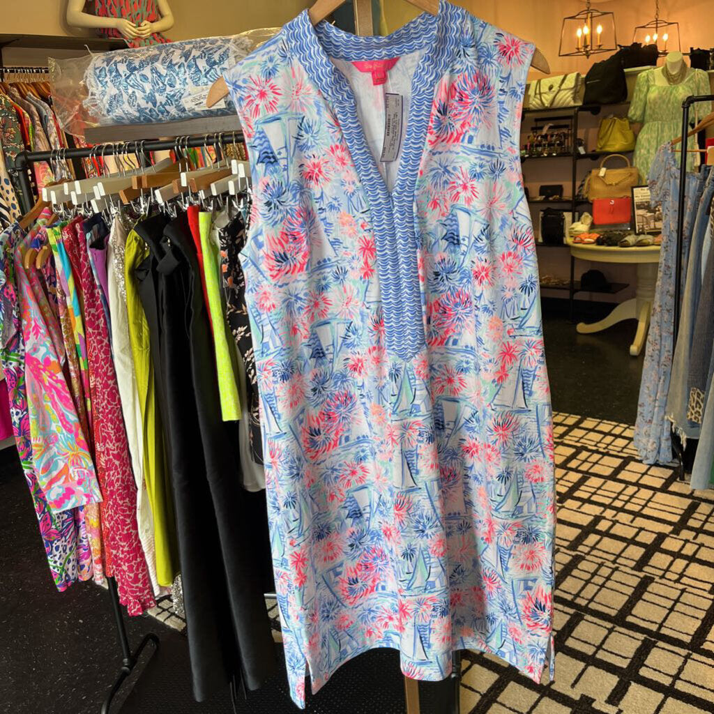 Lilly- Larsen Shift Dress in "Sea to Shining Sea"