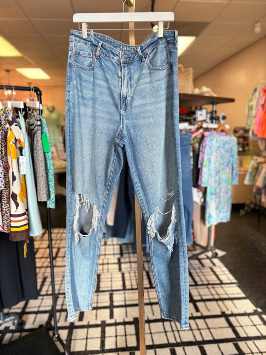 AE- Distressed Mom Jeans