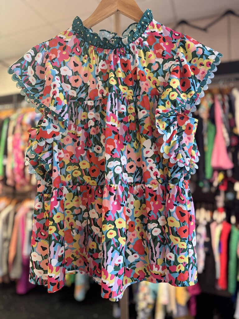 Crosby - SS Colorful Blouse - Floral Print