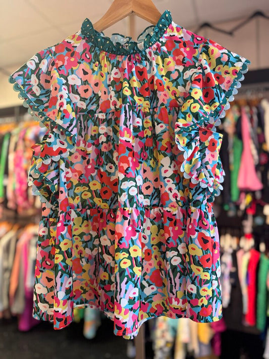 Crosby - SS Colorful Blouse - Floral Print