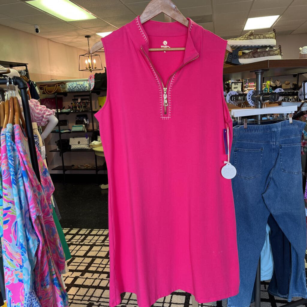 Spartina449-NWT-Serena Half Zip Dress - Fuschia