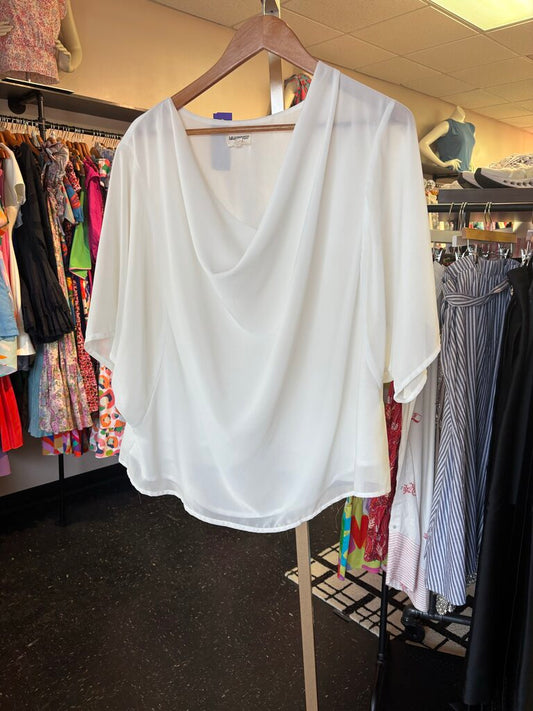 LalaFactory - Cowl Neck Blouse - White