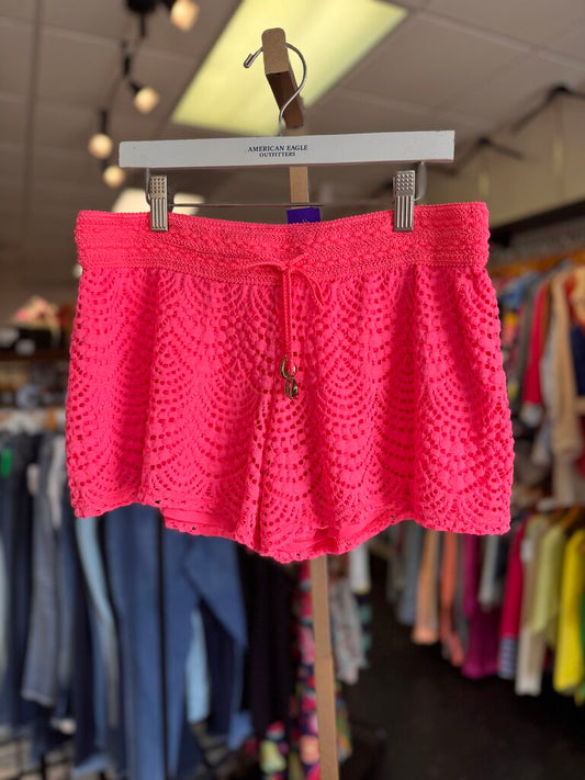Lilly - Claudette Lace Shorts in Coral Reef