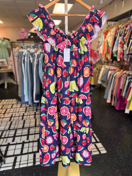 Crosby-NWT- Margot Dress in Tutti Fruiti Print