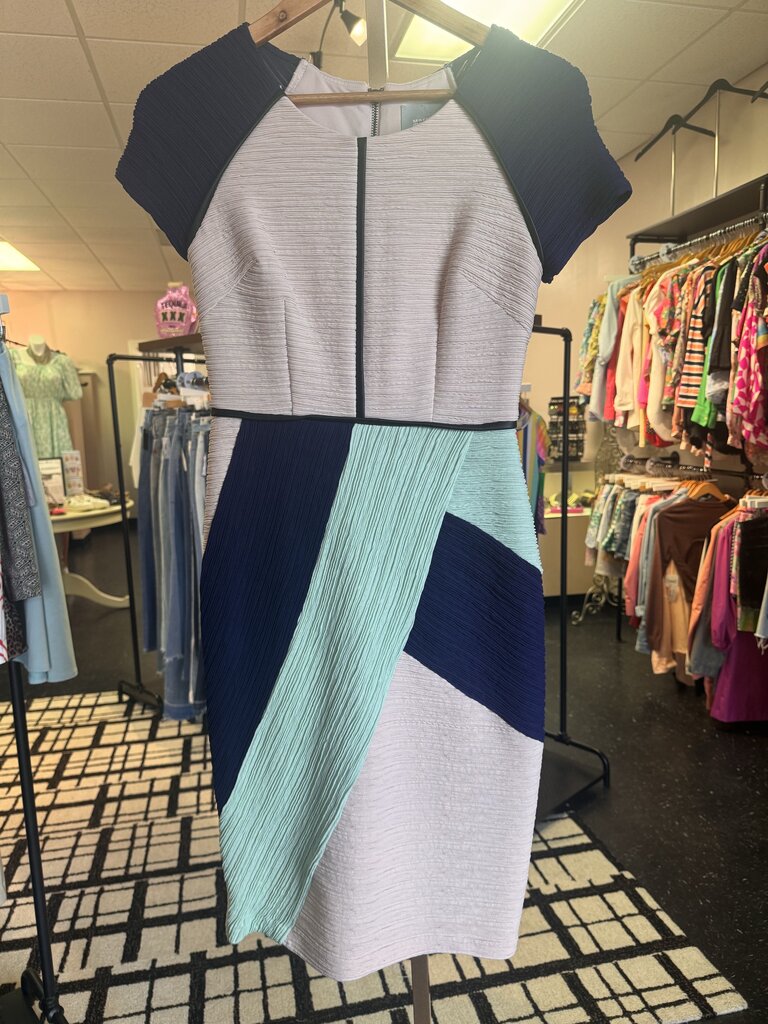 Maeve-Colorblock Crepe Sheath Dress