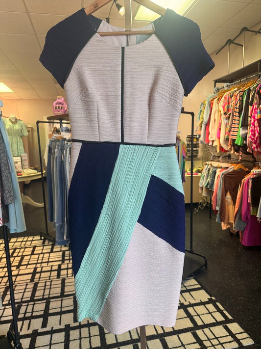 Maeve-Colorblock Crepe Sheath Dress