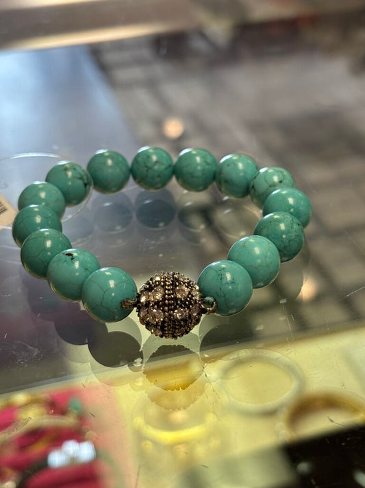 Magnetic Turquoise Beaded Bracelet