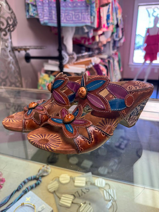 VTG Corky's - Floral Macon Sandals