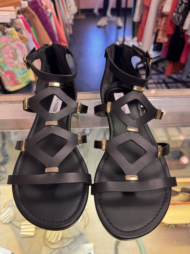 Steve Madden- Black Contii Strappy Sandal