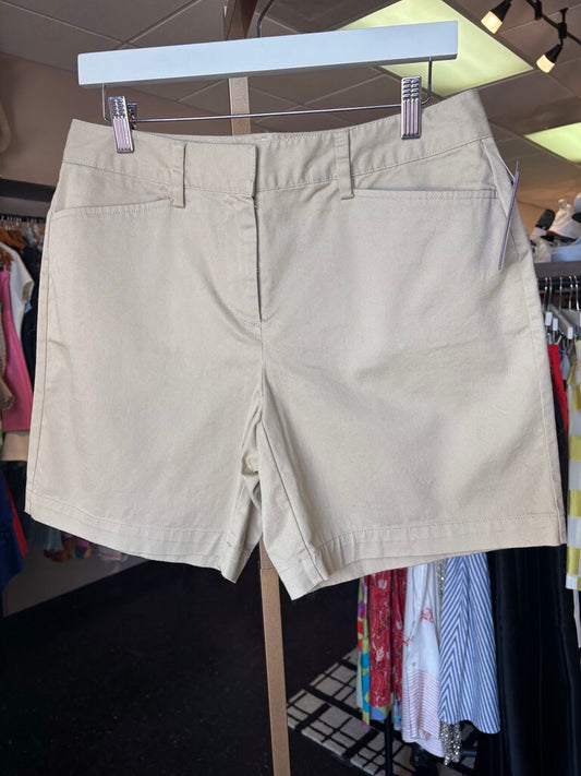 Lands End - Mid Rise Chino Shorts - Khaki