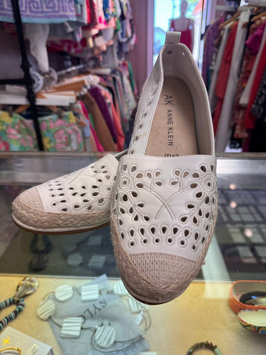 Anne Klein - Perforated Espadrille - White