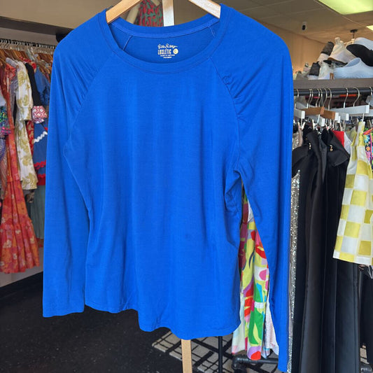 Lilly- Lizbeth Top in Ikat Blue