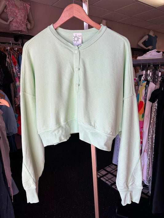Offline by Aerie - Cropped Lightweight Sweatshirt - Lime