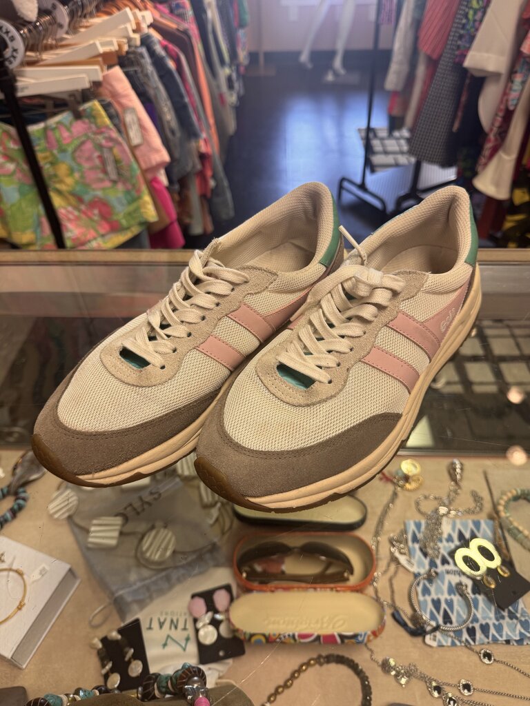 Gola - Jupiter Sneakers in Off White/Rhino/Chalk Pink