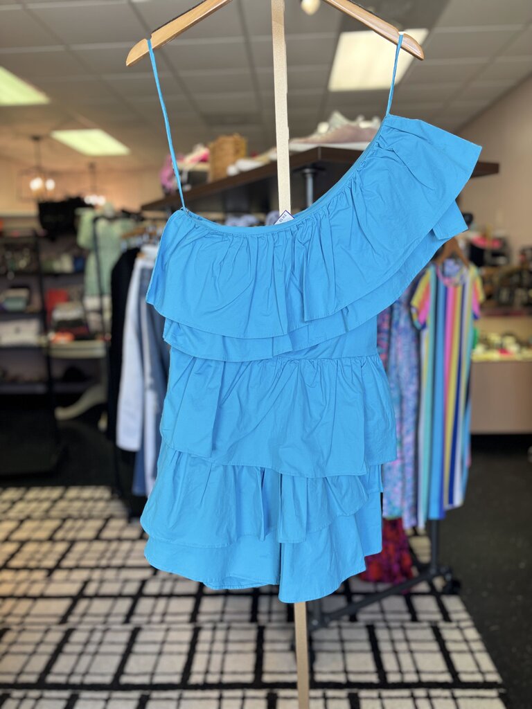 Do+Be - One-Shoulder Tiered Mini Dress - Blue