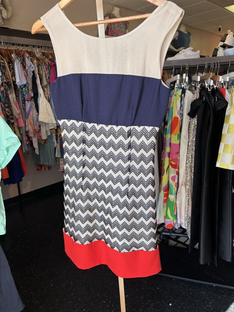 Max and Cleo - Ava Lace Overlay Colorblock Dress
