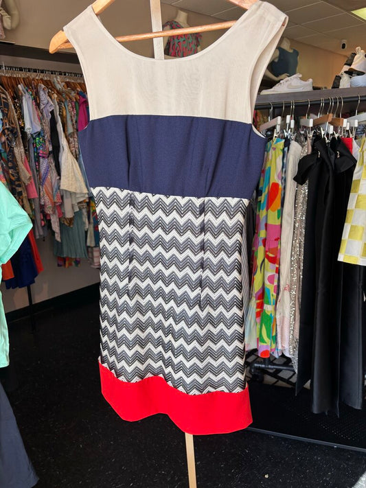 Max and Cleo - Ava Lace Overlay Colorblock Dress