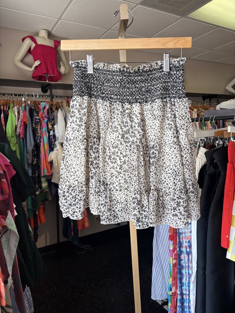 Altar'd - Ruffled Floral Mini Skirt