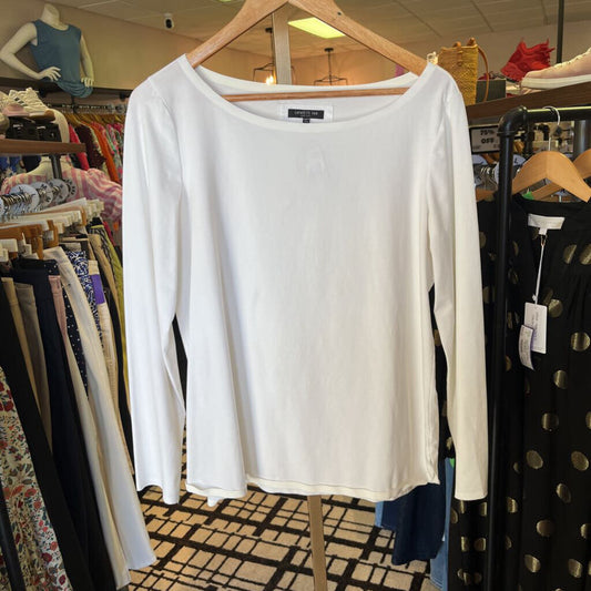 Lafayette 148 - Boatneck Top LS - White