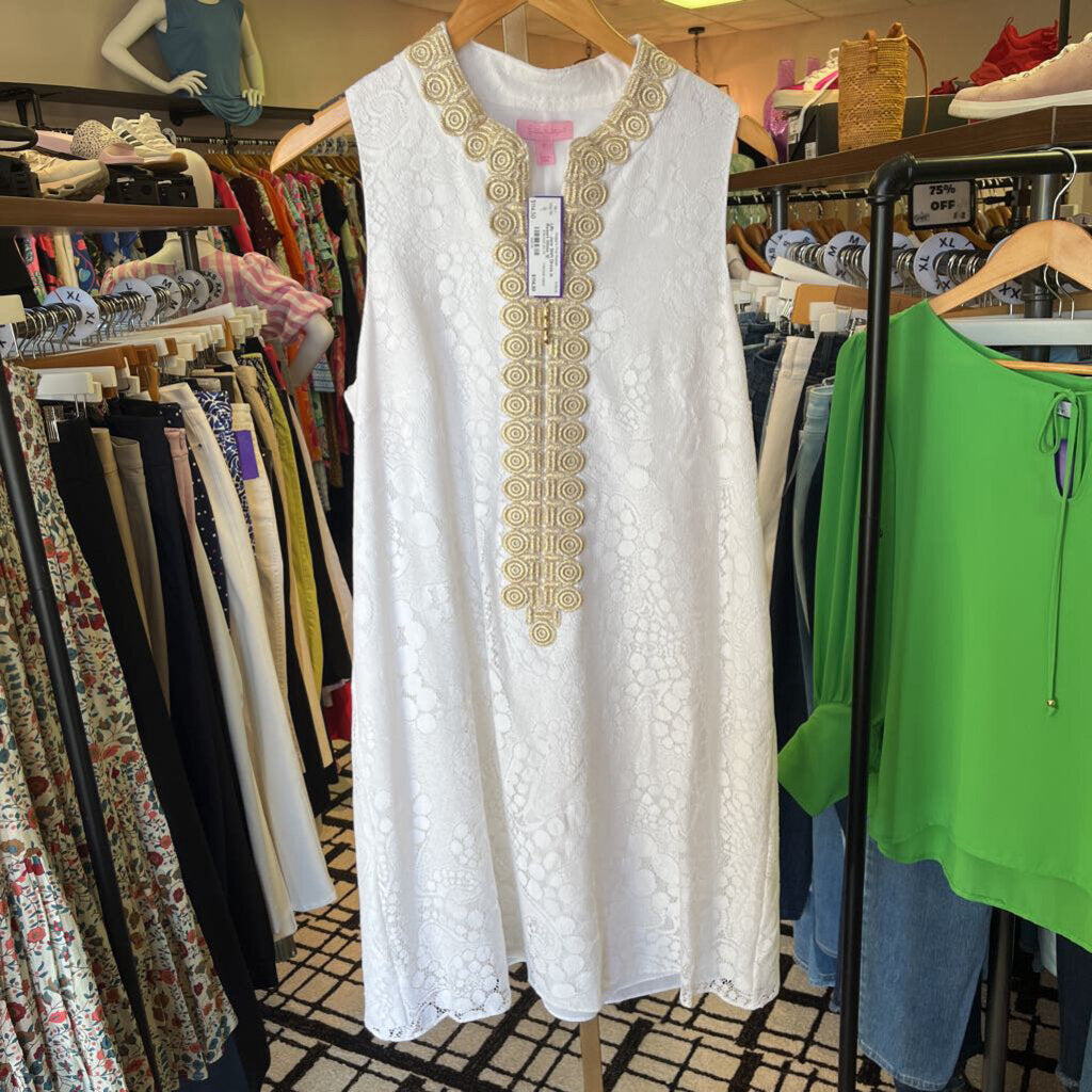 Lilly - Jane Shift Dress in Resort White