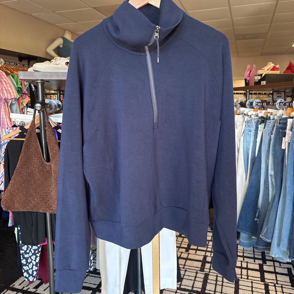 Spanx - AirEssentials Quarter Zip Pullover - Navy