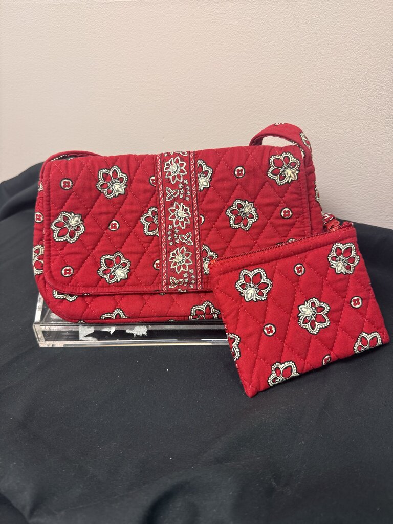 VTG Vera Bradley Jilly Purse & Coin Pouch in Red Bandana