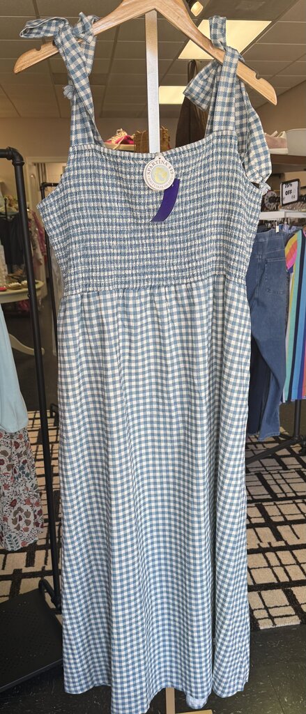 Spartina 449 NWT- Saylor Midi Dress in Blue Gingham