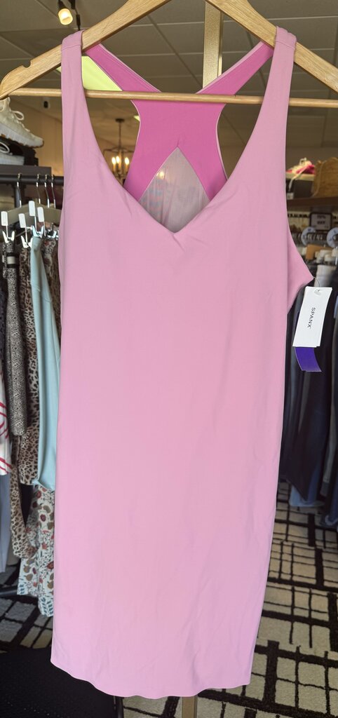 Spanx-NWT Booty Boost V-Neck Active Dress in Petunia