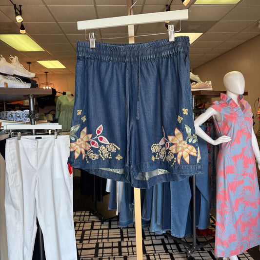 Johnny Was - NWT- Drawstring Chambray Shorts