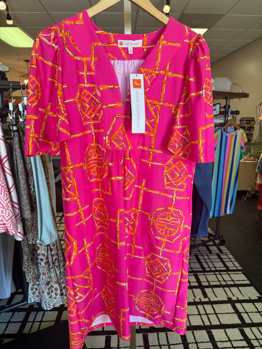 Jude Connally-NWT-Willa Dress in Bamboo Lattice Print