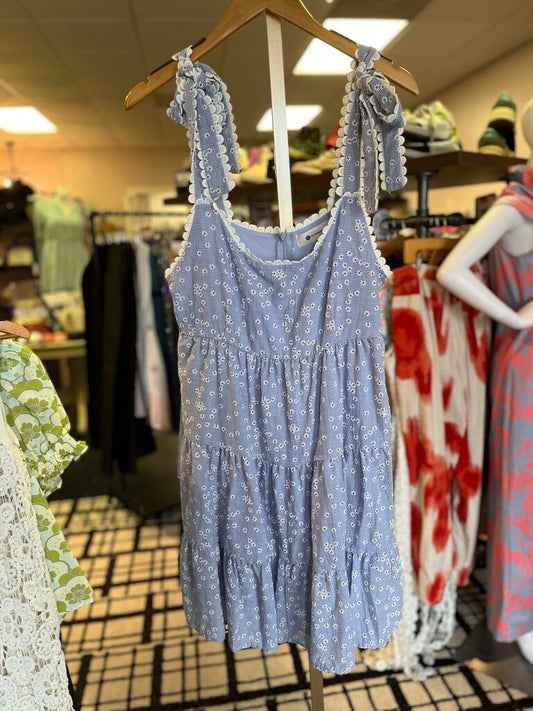 The Impeccable Pig NWT - Floral Dress - Blue/White