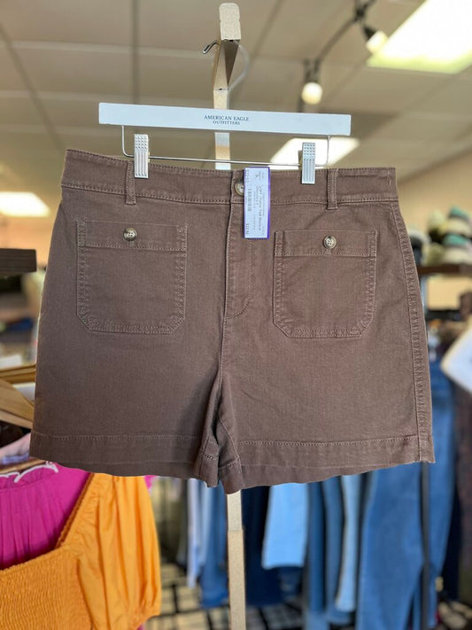 LOFT - Palmer Twill Shorts in Chocolate