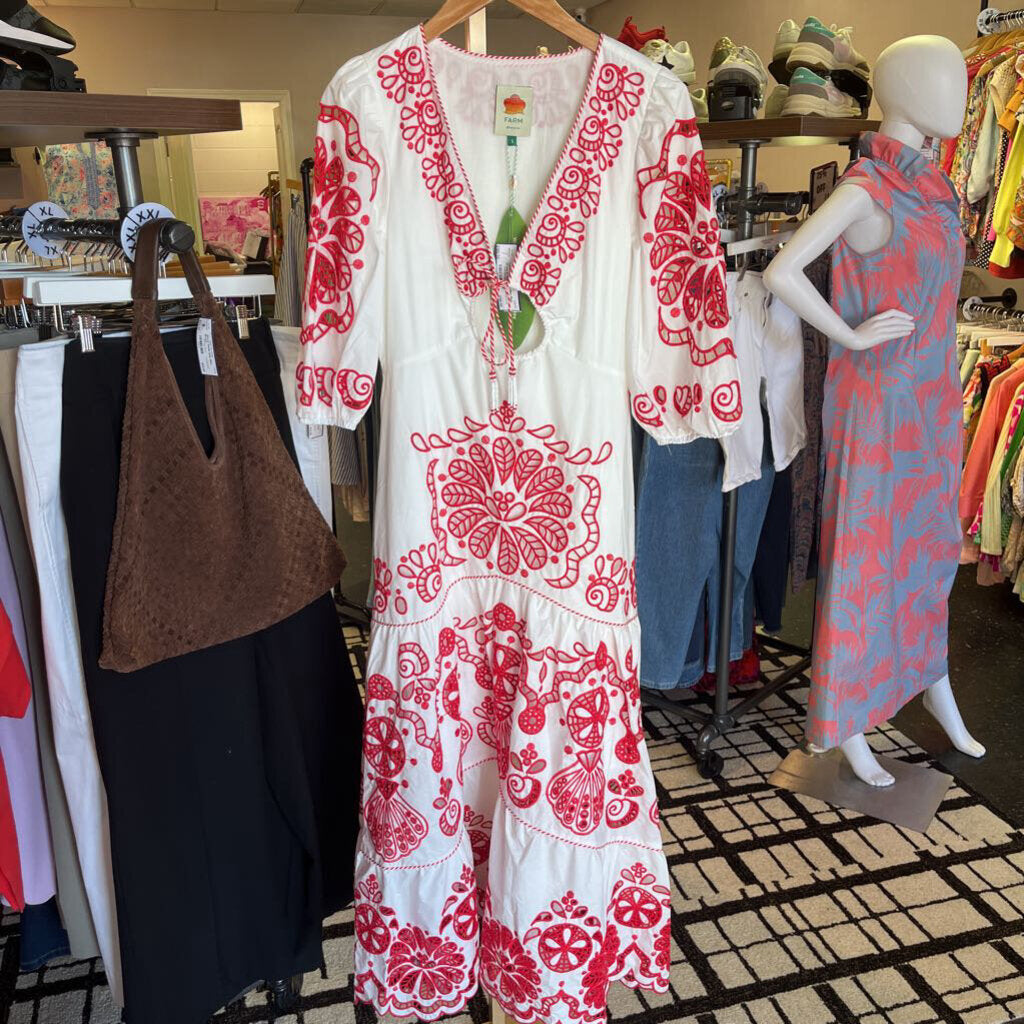 Farm Rio-NWT Richlieu Maxi Dress in White