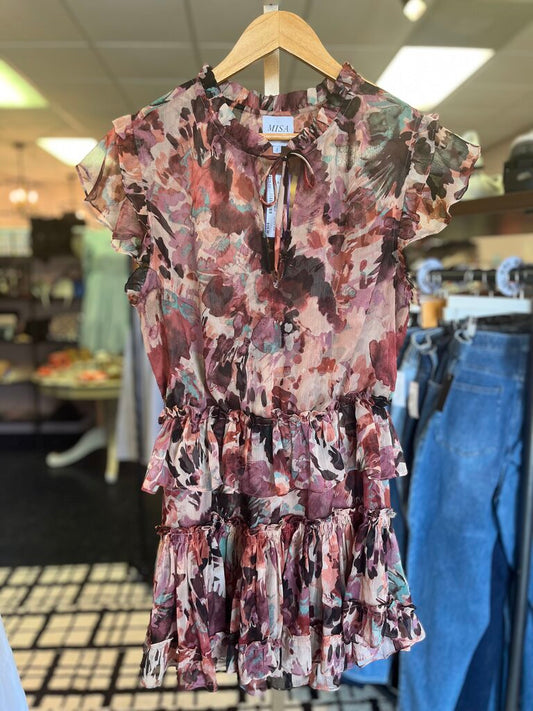 MISA - Lilian Mini Dress in "Floradream" Print