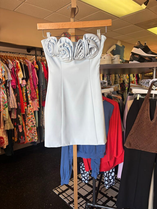 Peppermayo NWT Patsie Strapless Mini Dress - Blue