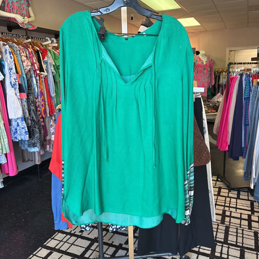 Kobi Halperin - LS Silk Blouse - Emerald