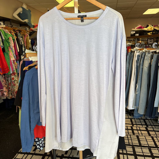 Eileen Fisher - Silk Cotton Tunic LS - Blue