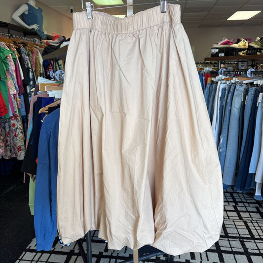 Lovelo - Midi Bubble Skirt - Natural