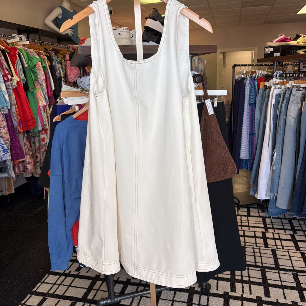 Doe & Rae - Denim-Style Tank Dress - White