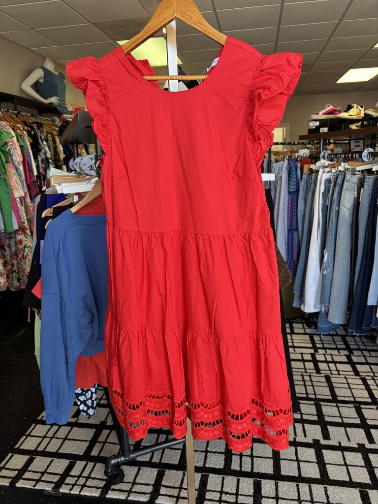 English Factory NWT Tiered Flutter Sleeve Dress