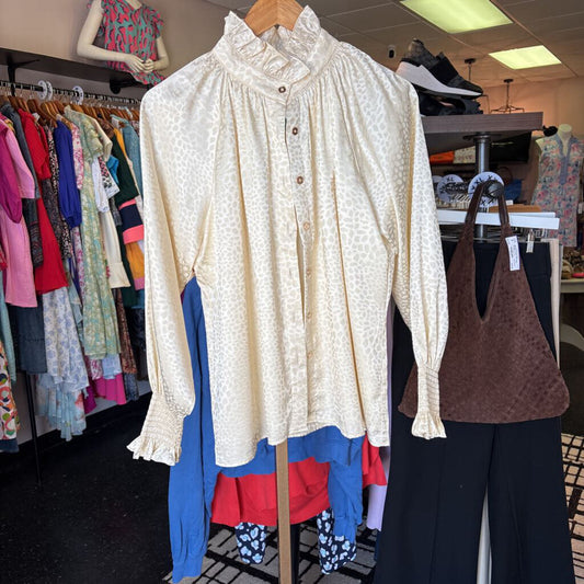 CK Bradley - Frau Blouse in Cream Dot Print