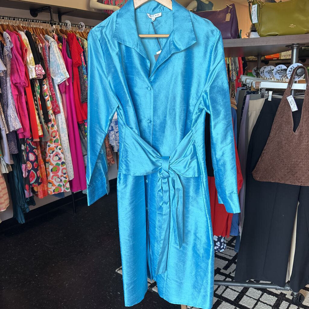 Patty Kim - NWT - Sash Tie Dress in Ocean Blue