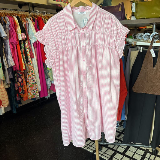 Avara - Claire Seersucker Dress - Pink