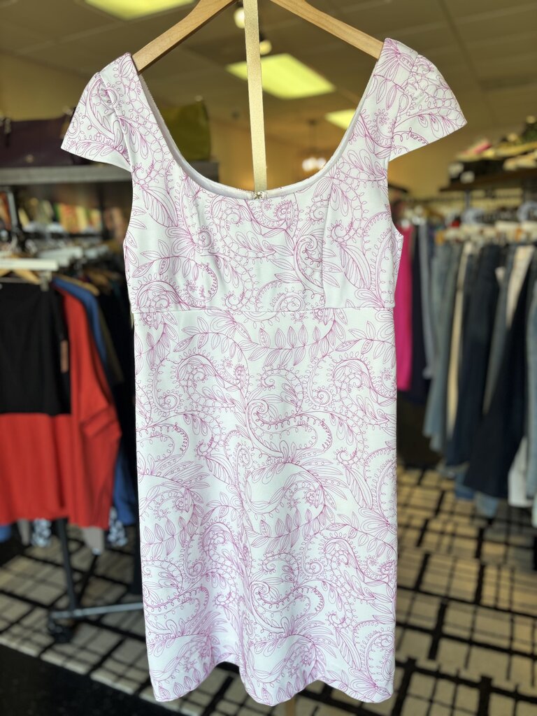 Lilly - Pearl Stretch Shift Dress in Lilac