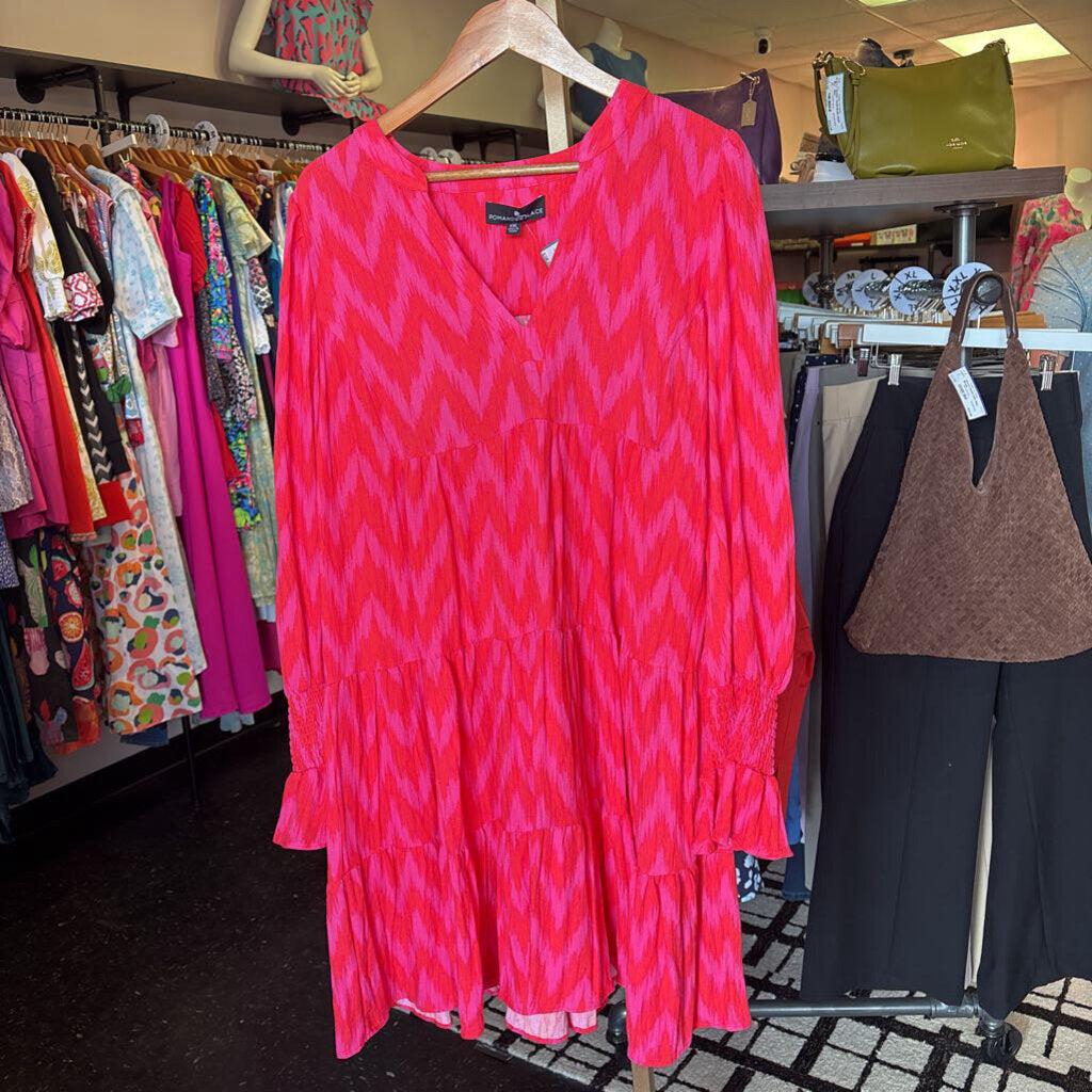 Pomander Place - Hot Pink Ikat Kenzo Dress
