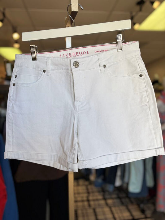 Liverpool - Linda Shorts - White Denim