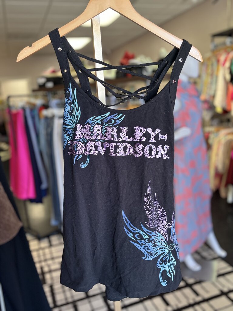 Harley Davidson - Lace Back Tank - Black