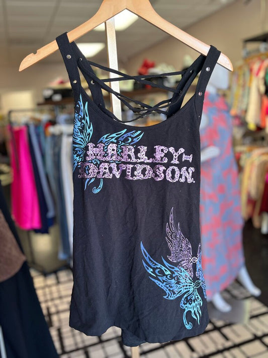 Harley Davidson - Lace Back Tank - Black