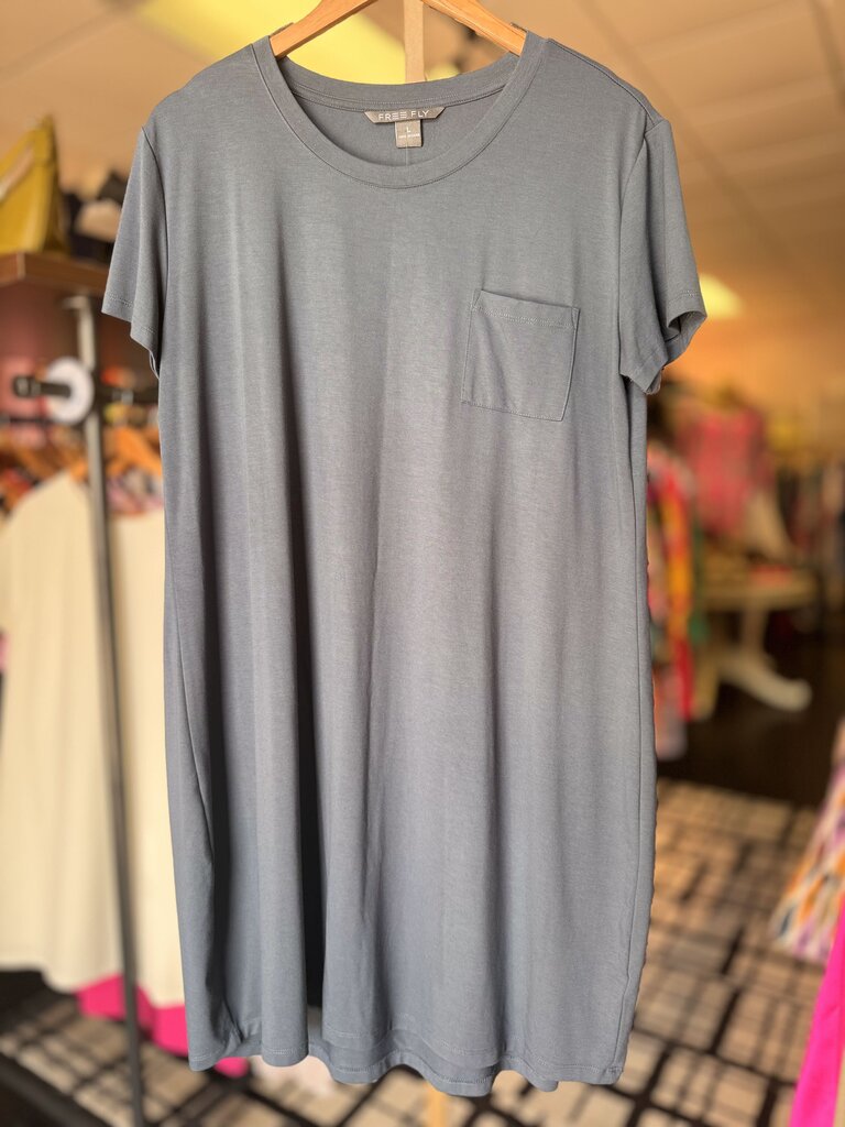Freefly - Pocket Shirt Dress - Blue